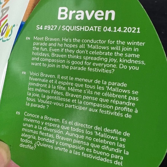 NWT "Braven" Original Squishmallows 4 Left - Picture 5 of 5